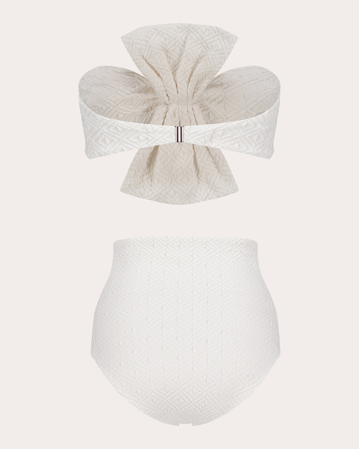 Ara Jacquard High-Waist Bikini Bottoms