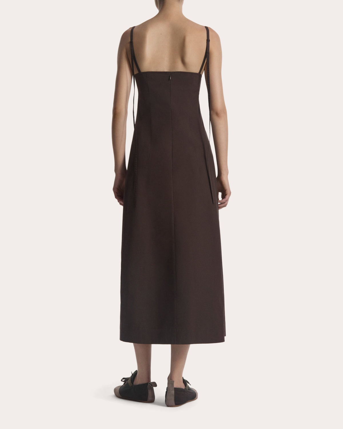 Cotton Poplin Bustier Midi Dress