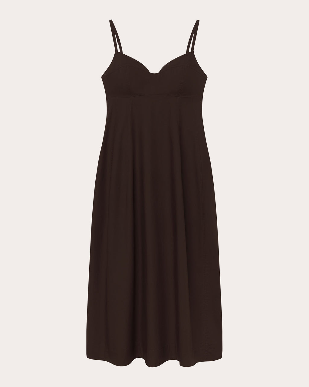 Cotton Poplin Bustier Midi Dress