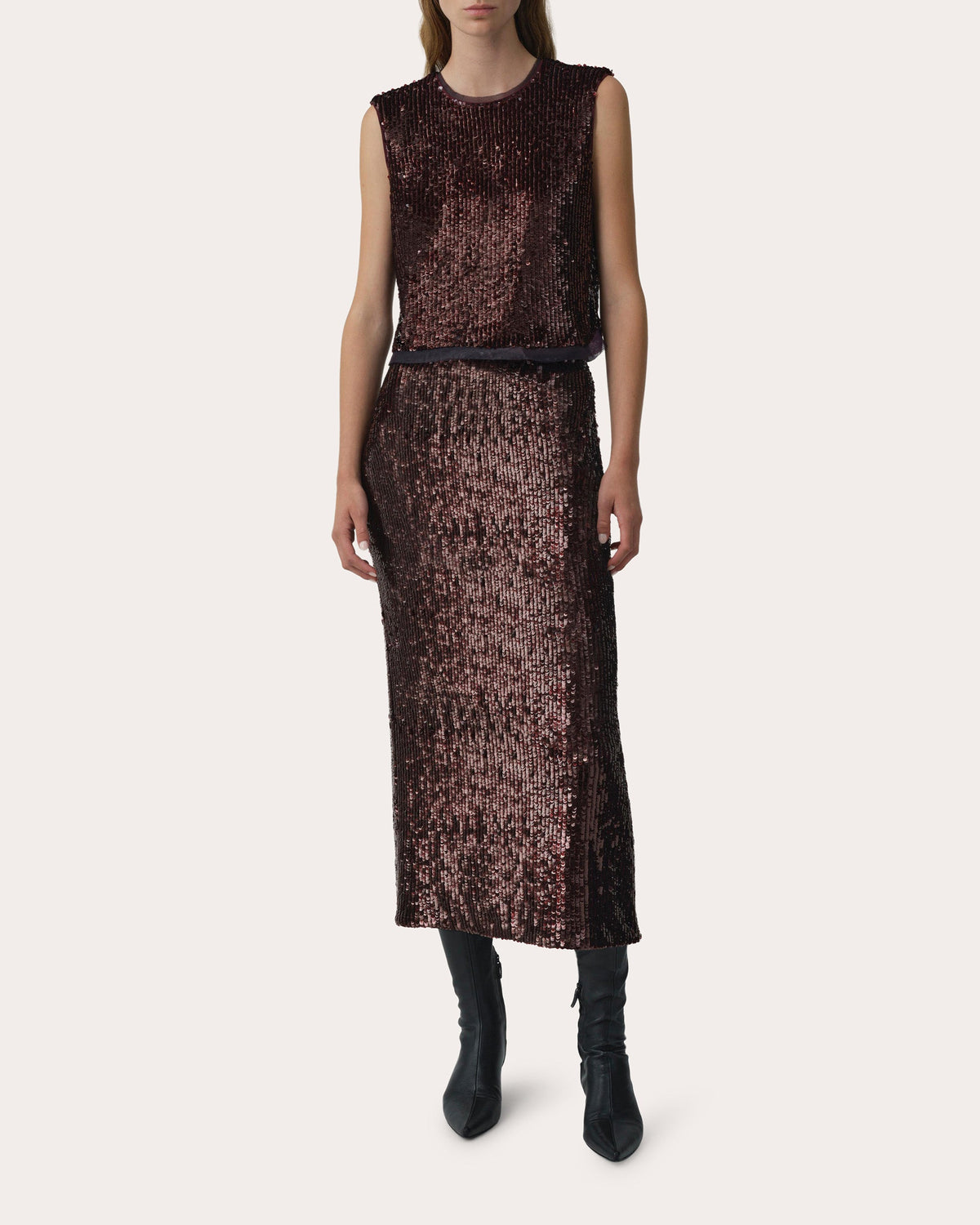 Nikki Sequin Midi Skirt