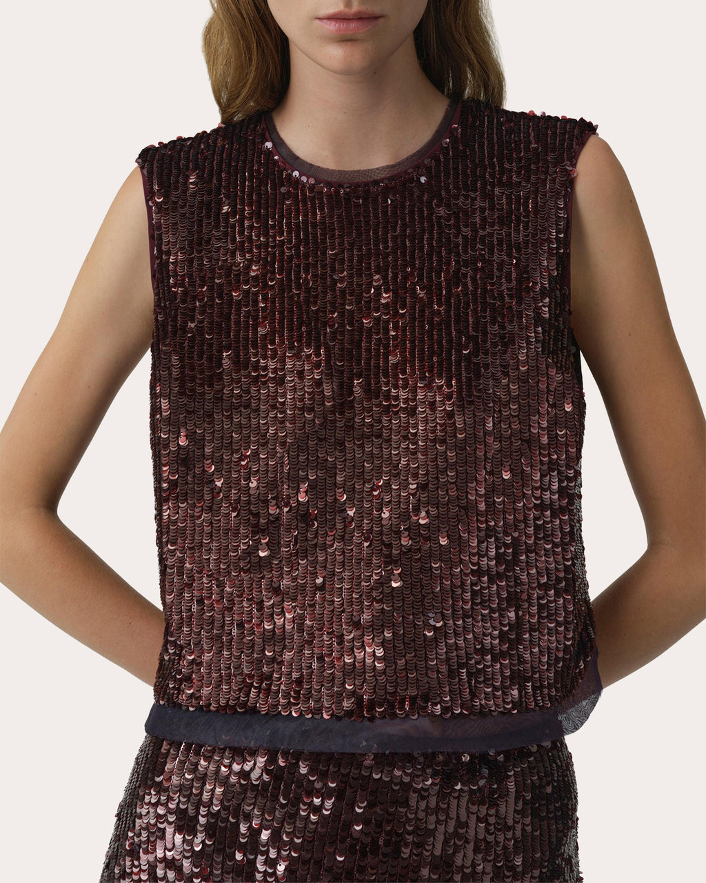 Cydia Sequin Sleeveless Top