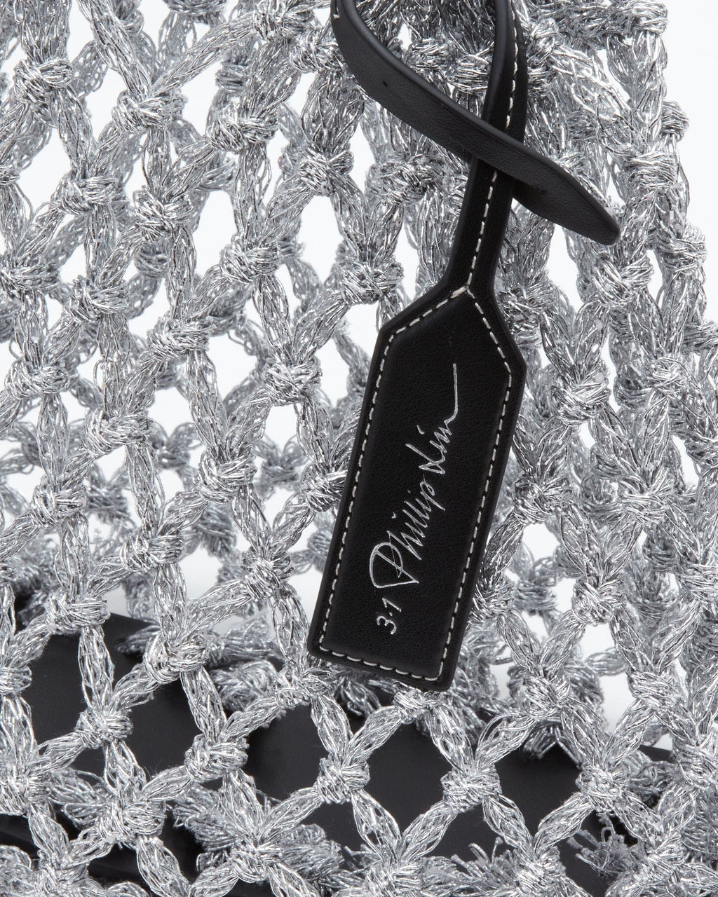 Mini Metallic Macramé Tote