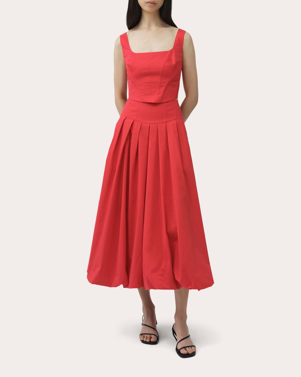 Clio Cotton Poplin Bustier Top