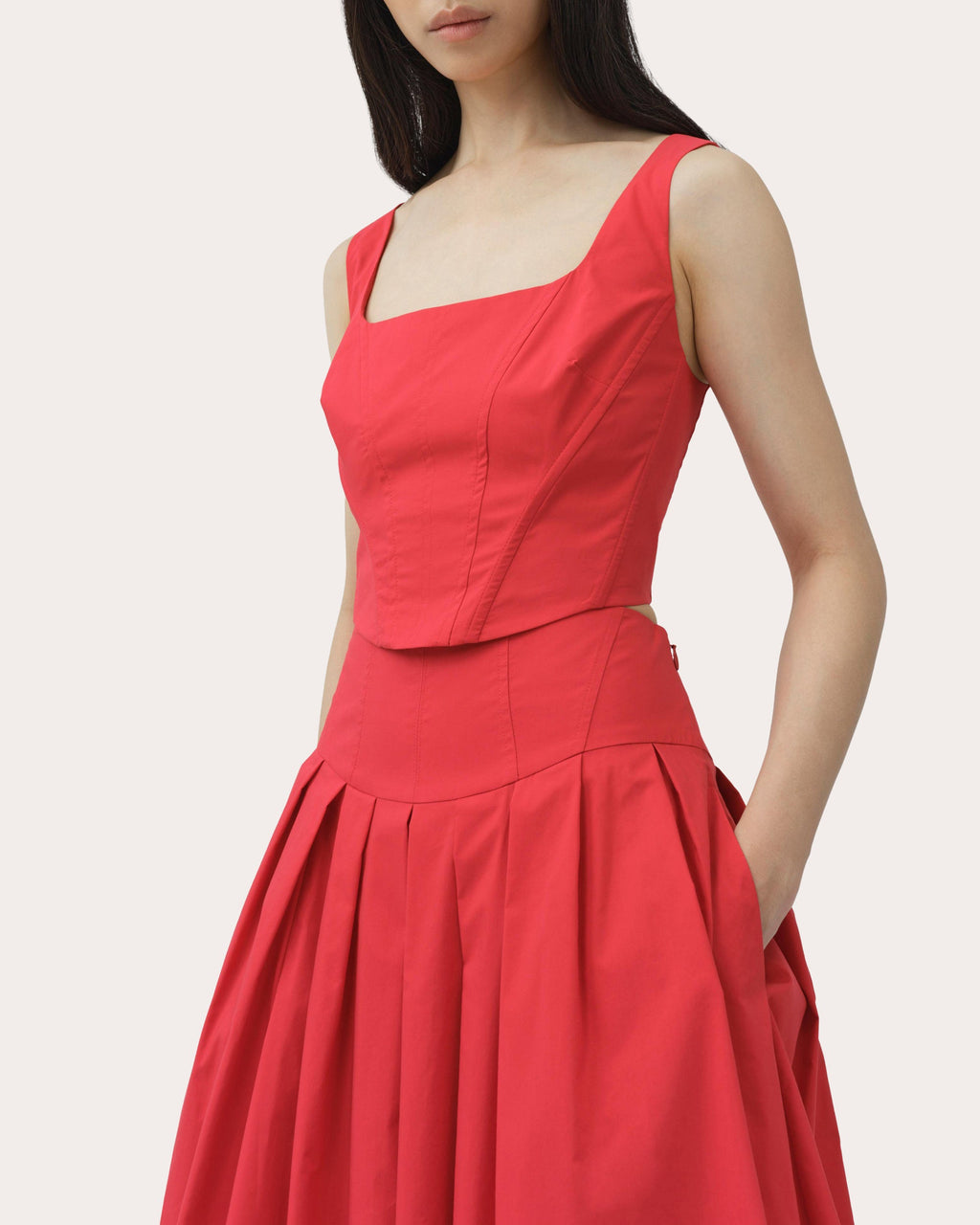 Clio Cotton Poplin Bustier Top