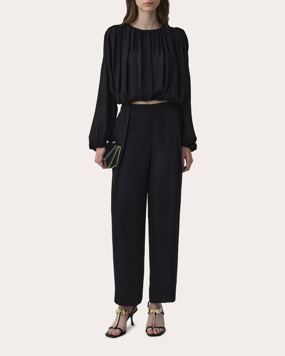 Frida Silk Georgette Gathered Blouse