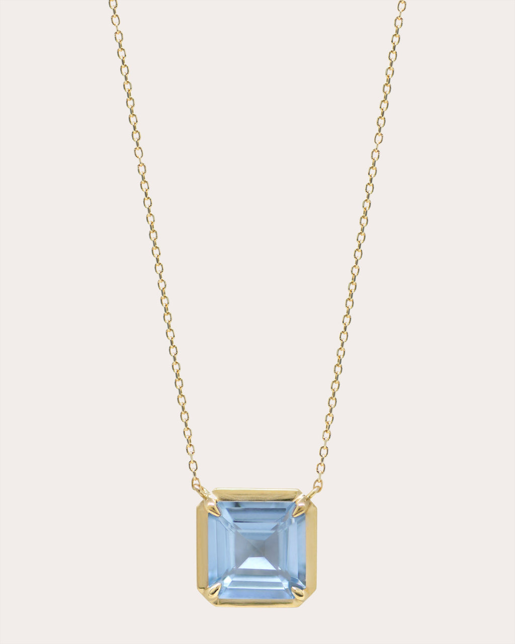 Aquamarine Cléo Carré Daniela Grande Pendant Necklace