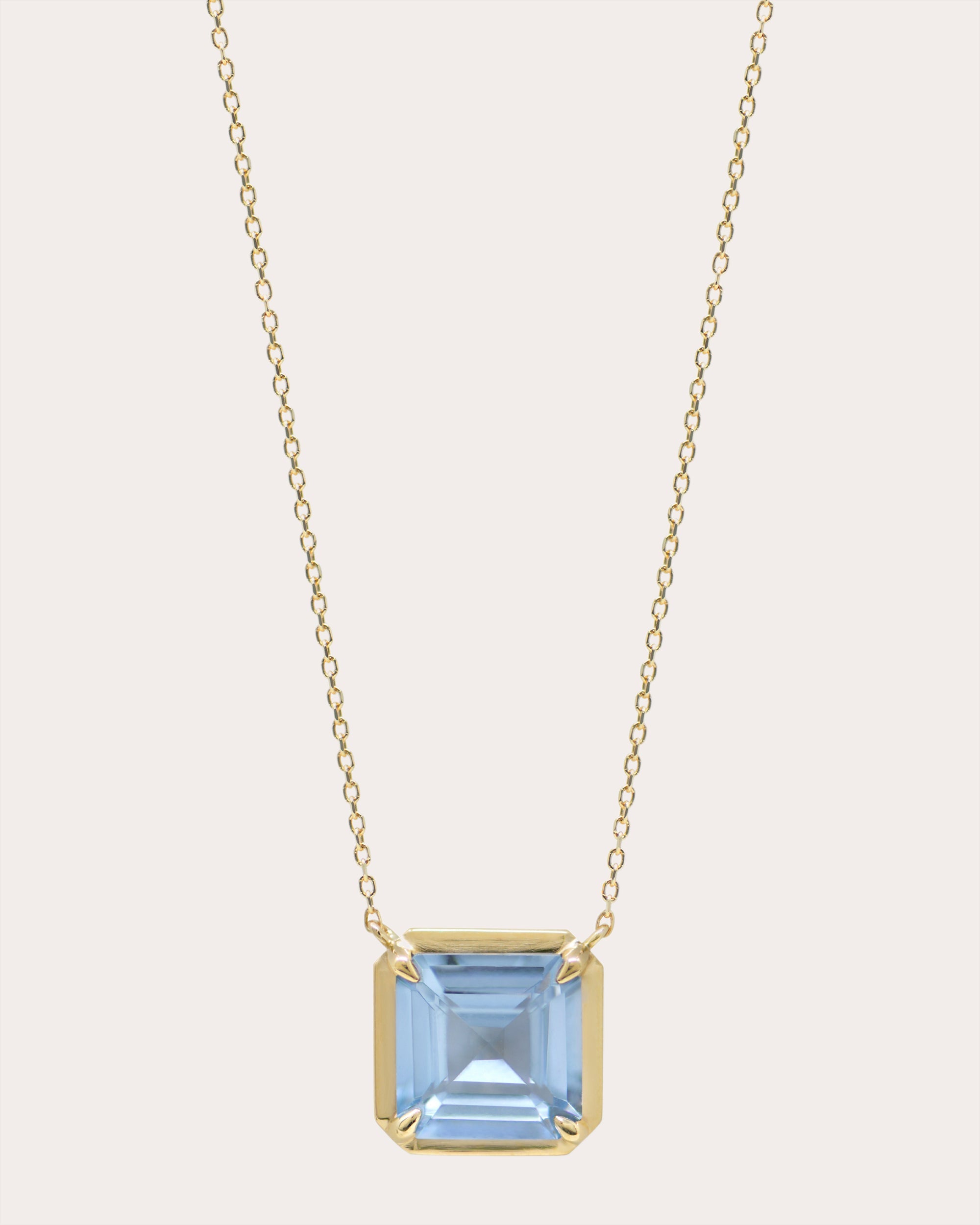 Aquamarine Cléo Carré Daniela Grande Pendant Necklace