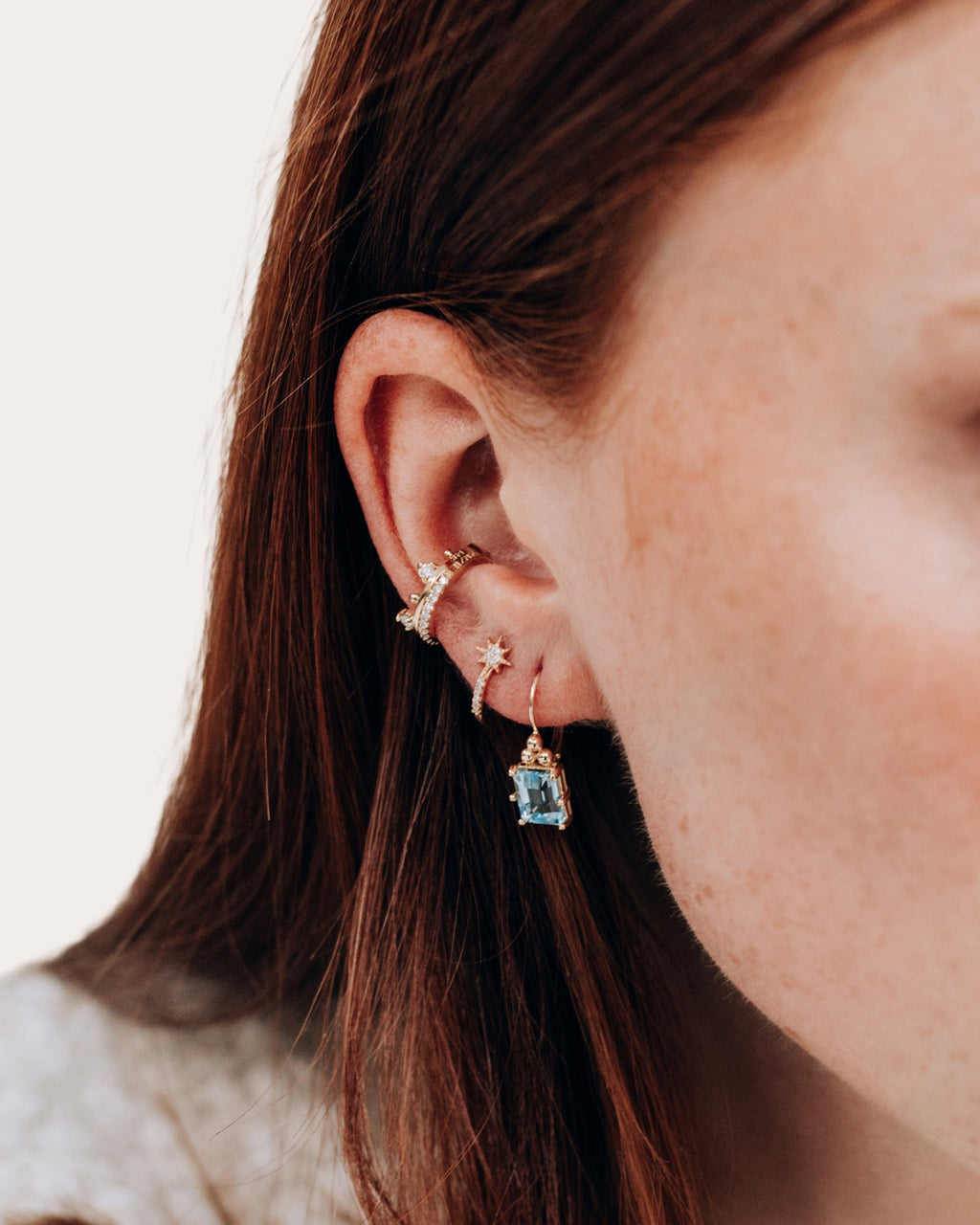 Blue Topaz Cléo Daniela Drop Earrings