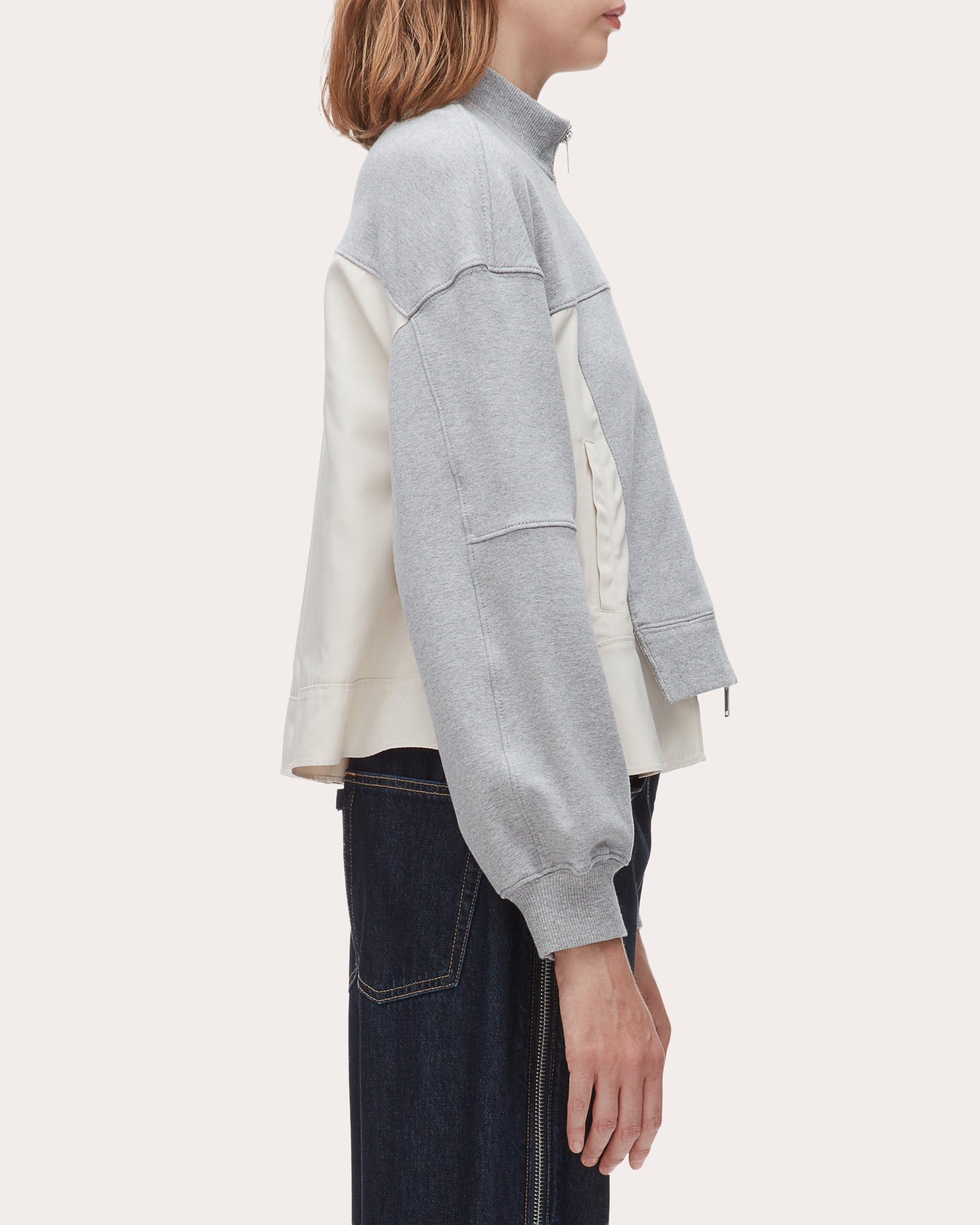 French Terry Ripstop Combo Zip Track Jacket