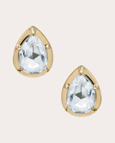 Topaz Mélia Pear Stud Earrings