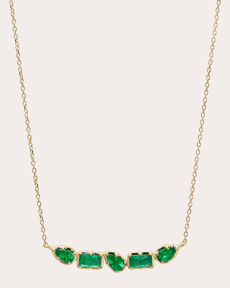 Emerald Mélia Linea Bar Necklace