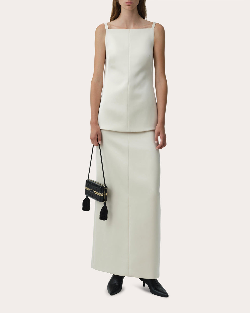 Anais Tailored Column Midi Skirt