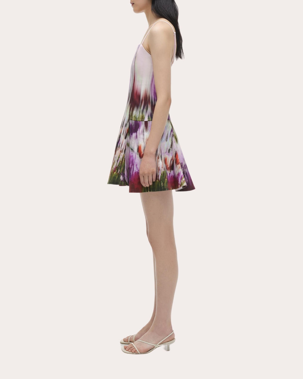 Judie Abstract Sateen Fit & Flare Mini Dress