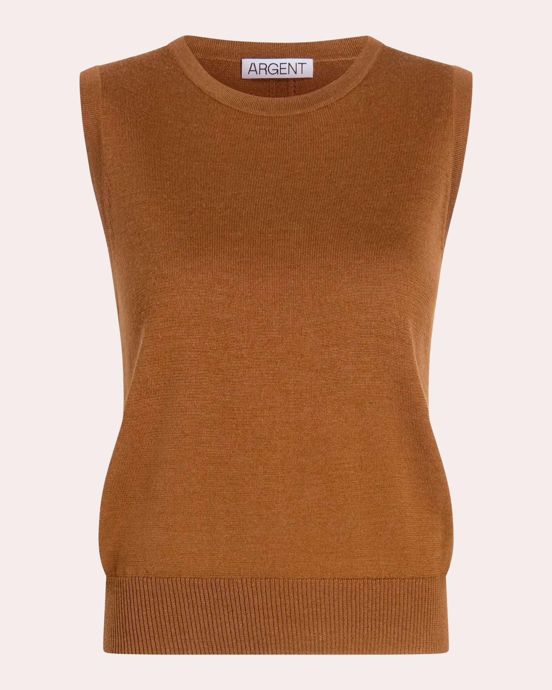 Fine Knit Wool-Silk Sleeveless Top