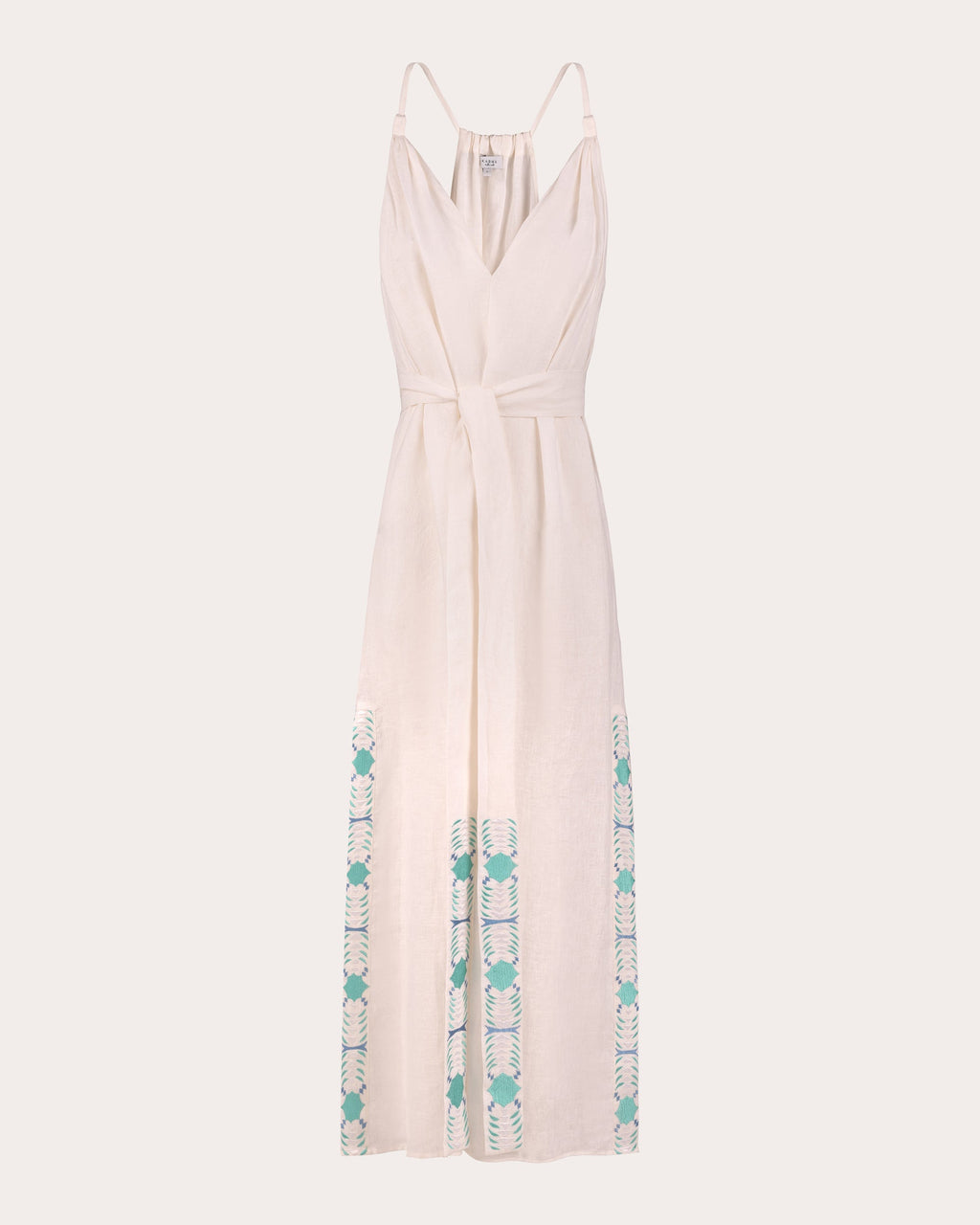 Sabi Embroidered Linen Maxi Dress