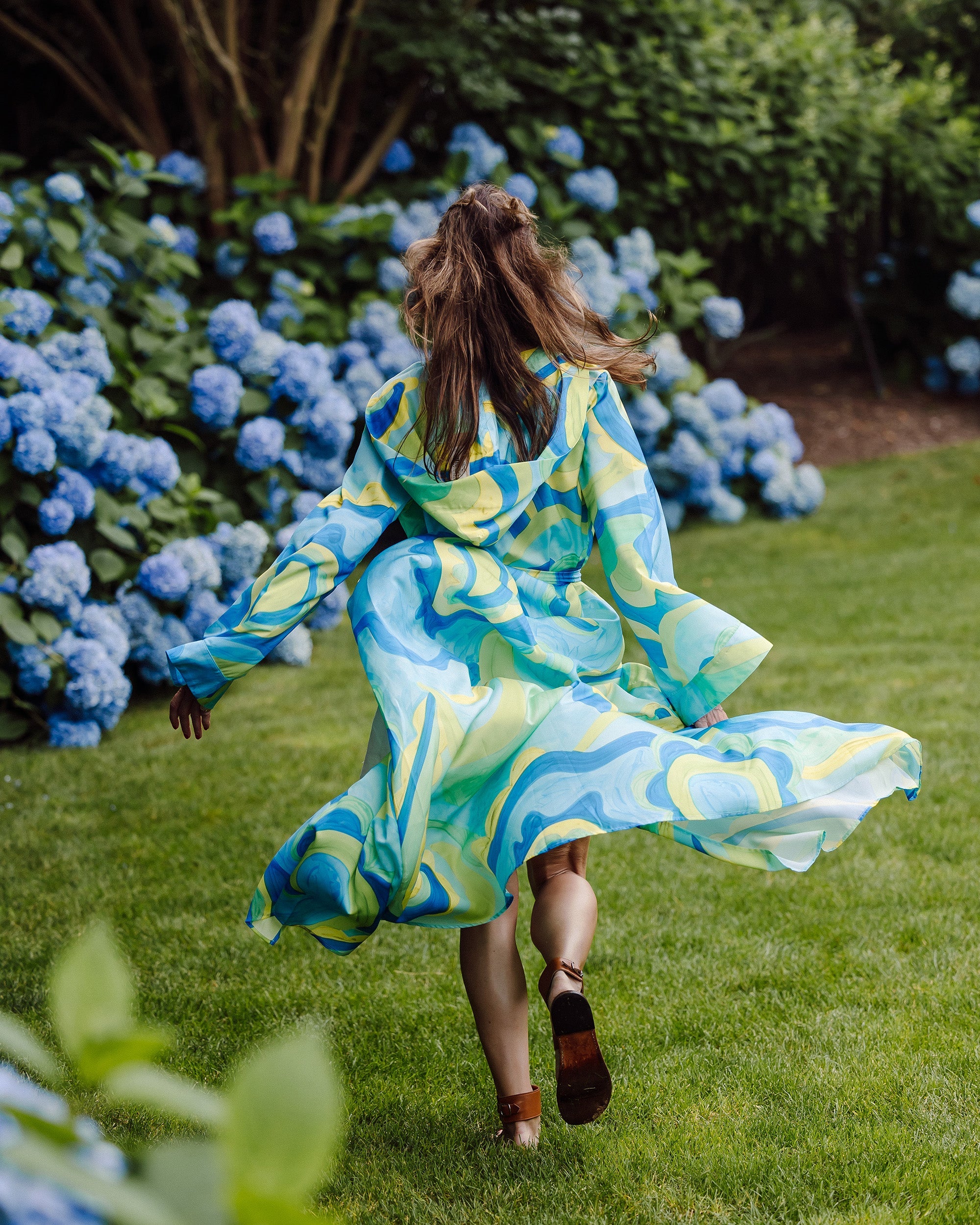 The Abaco Hooded Printed Kimono