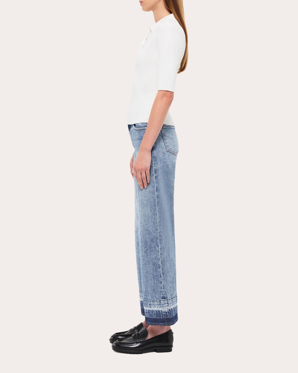 Jude Released Wide-Leg Ankle Jeans
