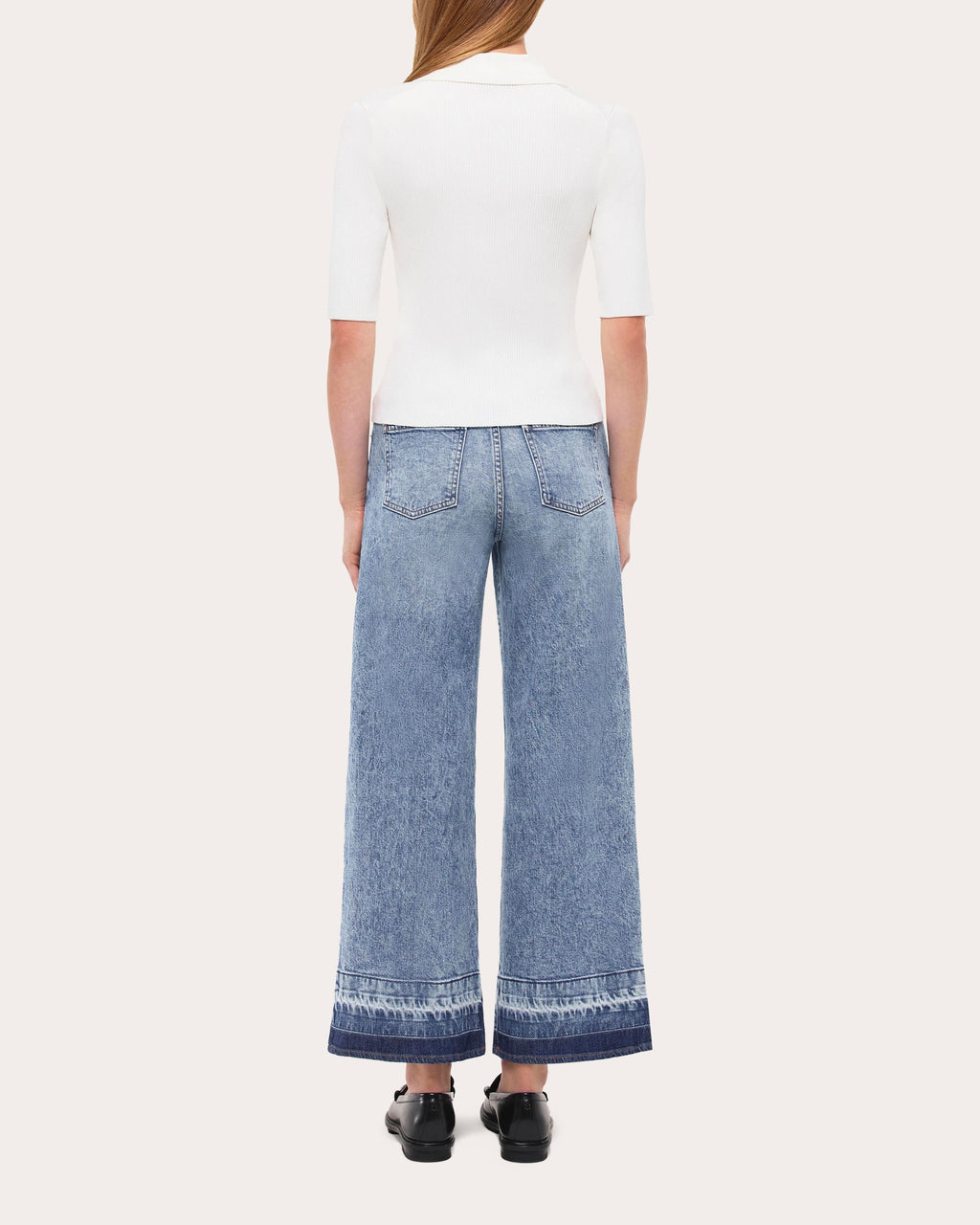 Jude Released Wide-Leg Ankle Jeans