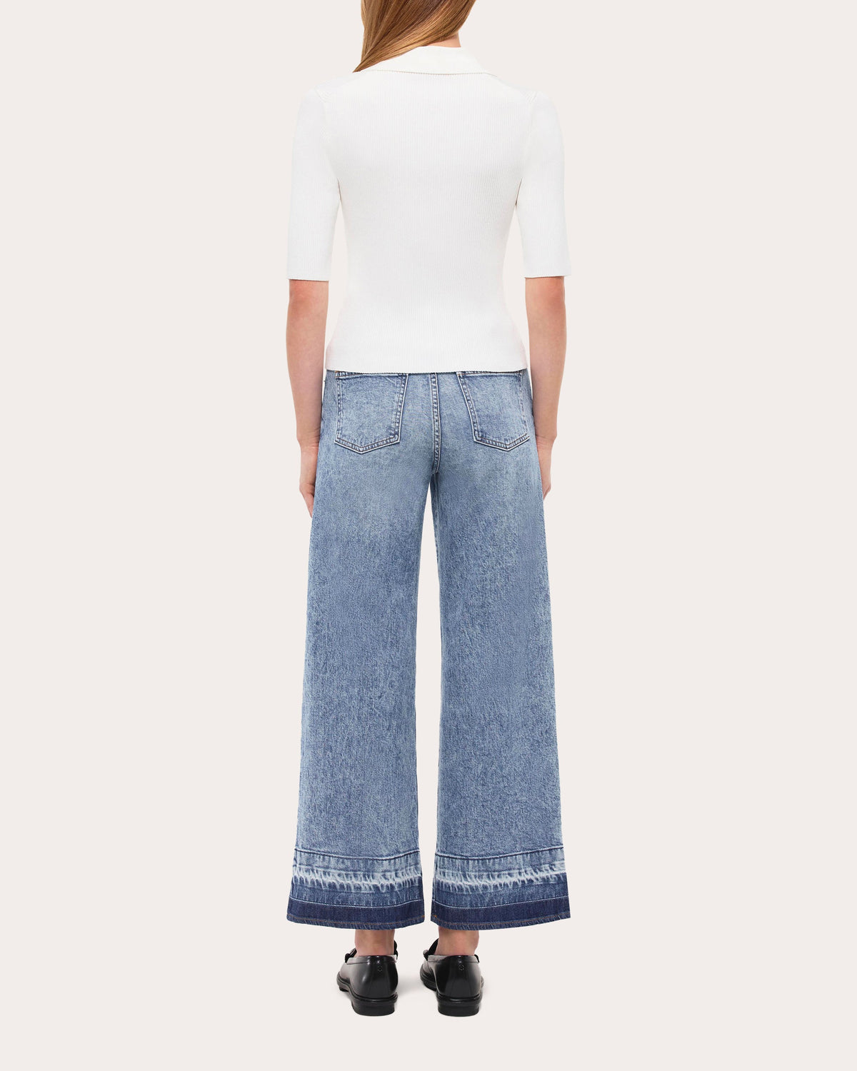 Jude Released Wide-Leg Ankle Jeans