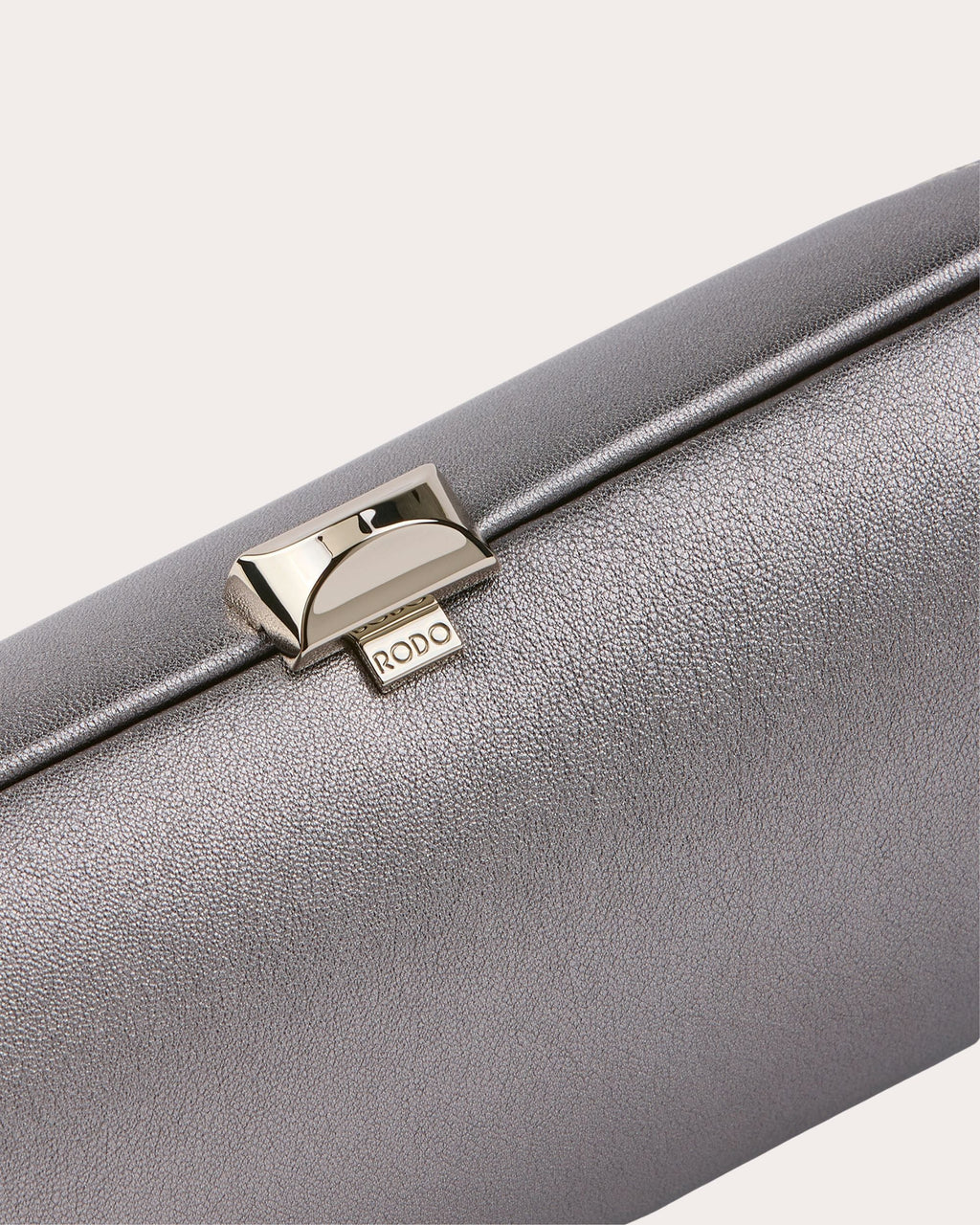 Tube Plus Metallic Leather Clutch