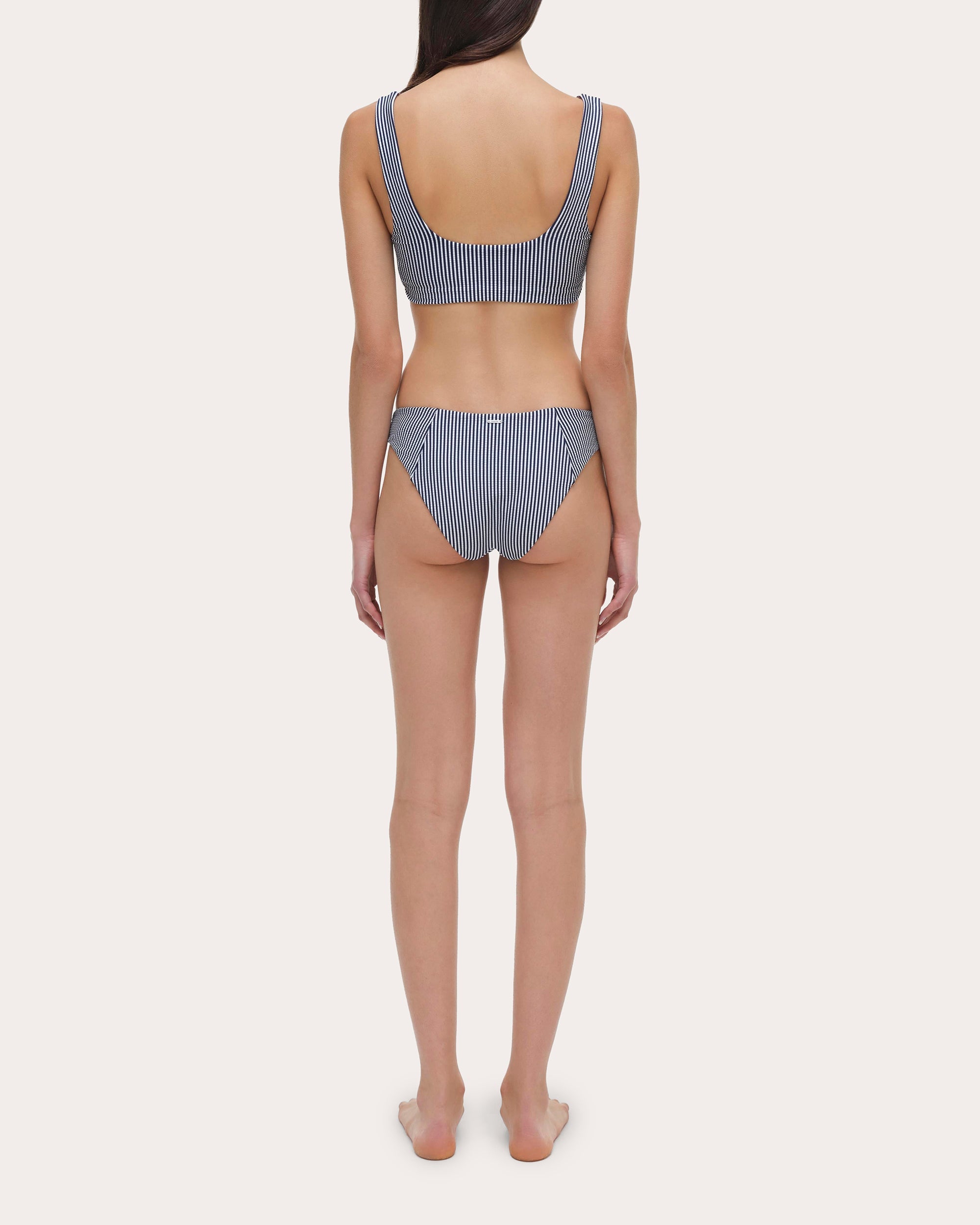 Huxley Striped Bikini Top