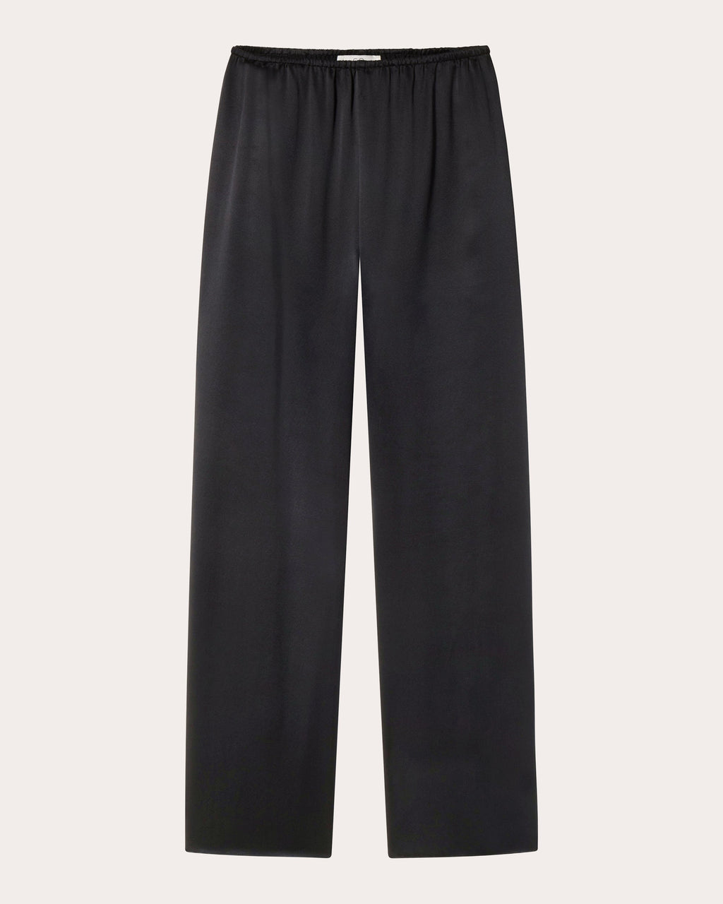 Silk Straight-Leg Pull-On Pants
