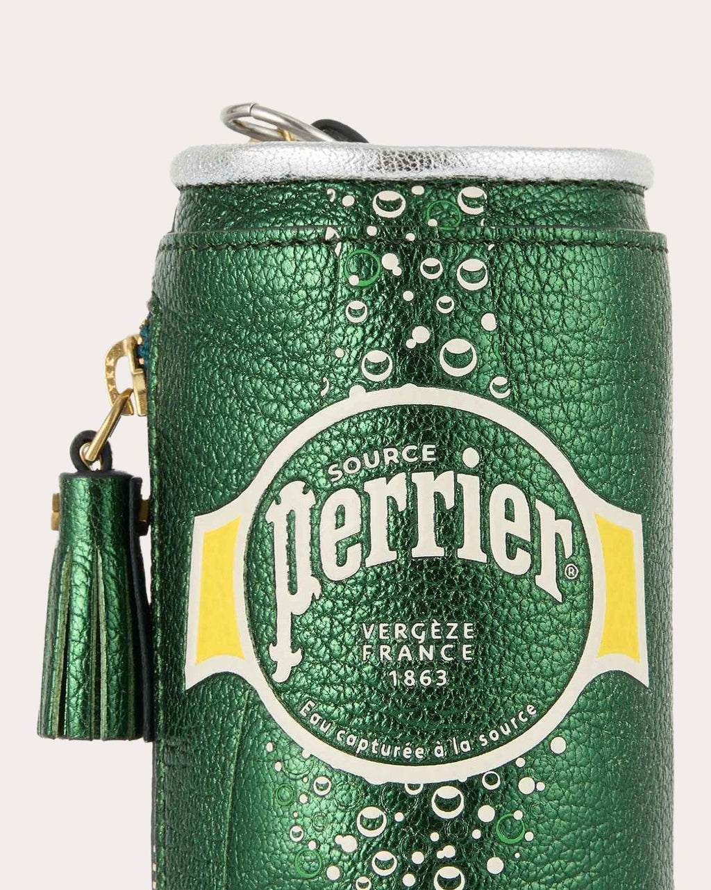 Perrier Metallic Leather Coin Purse Bag Charm