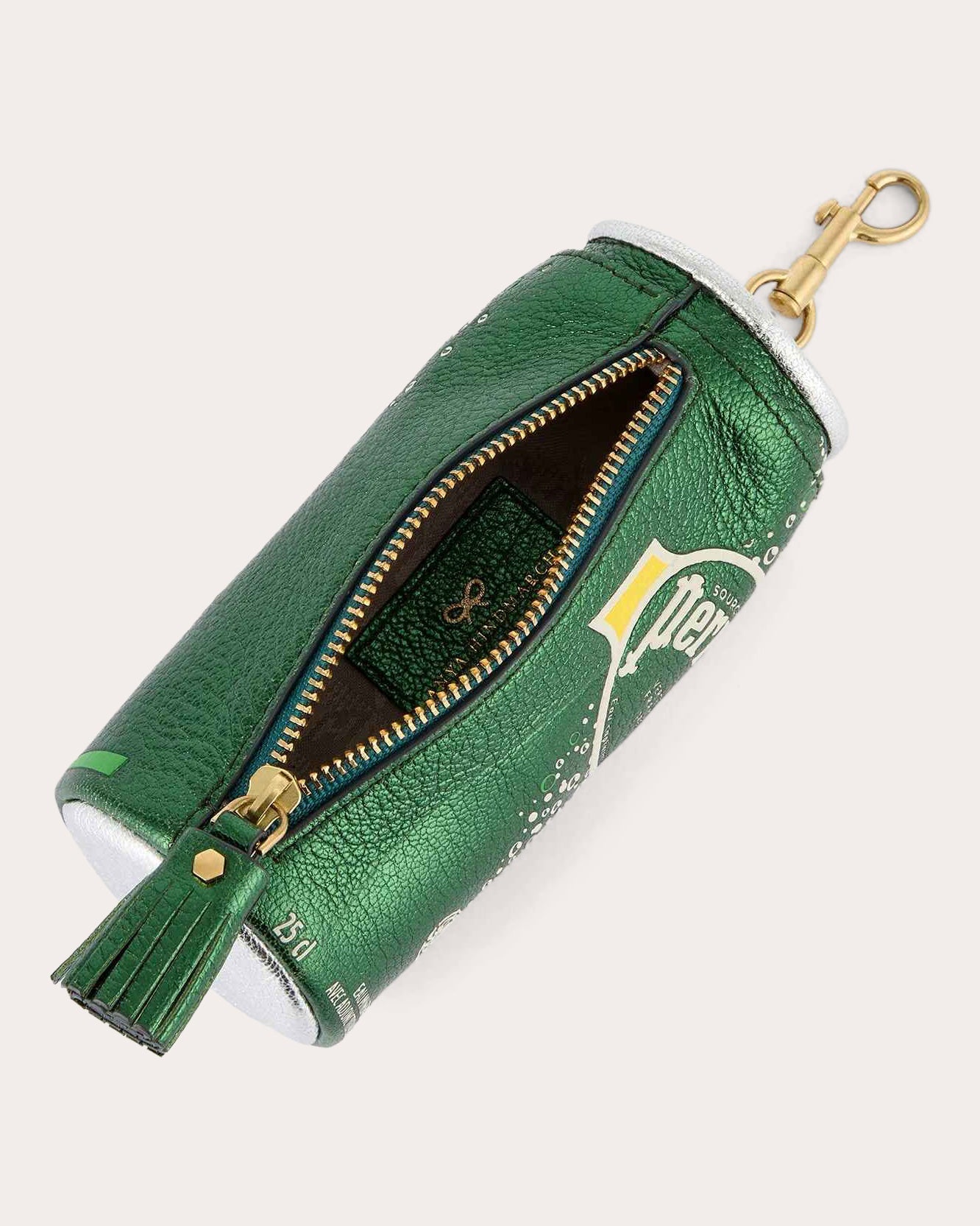Perrier Metallic Leather Coin Purse Bag Charm
