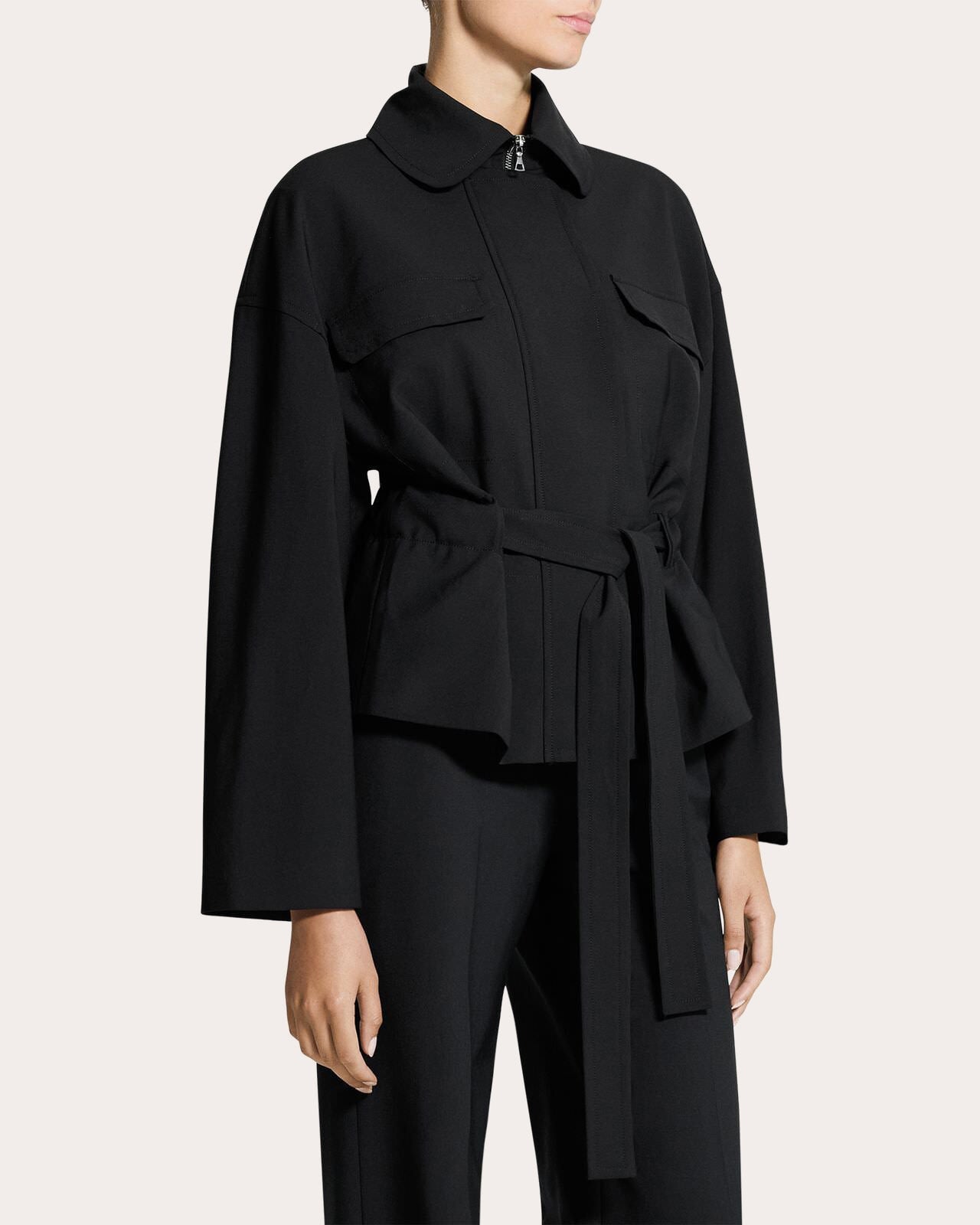 Wool Cinched Flight Jacket