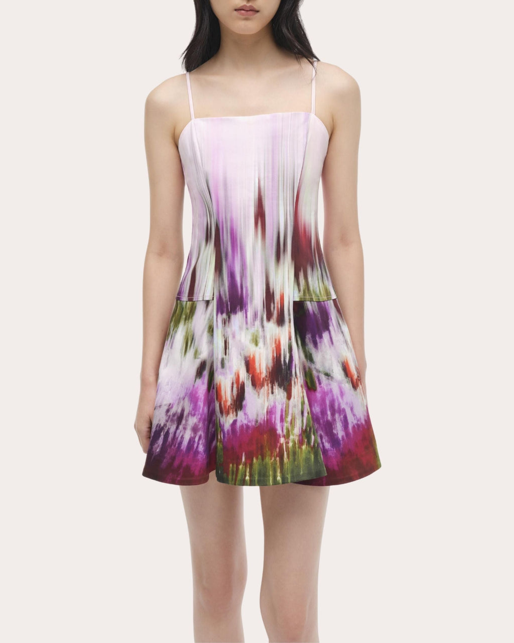 Judie Abstract Sateen Fit & Flare Mini Dress