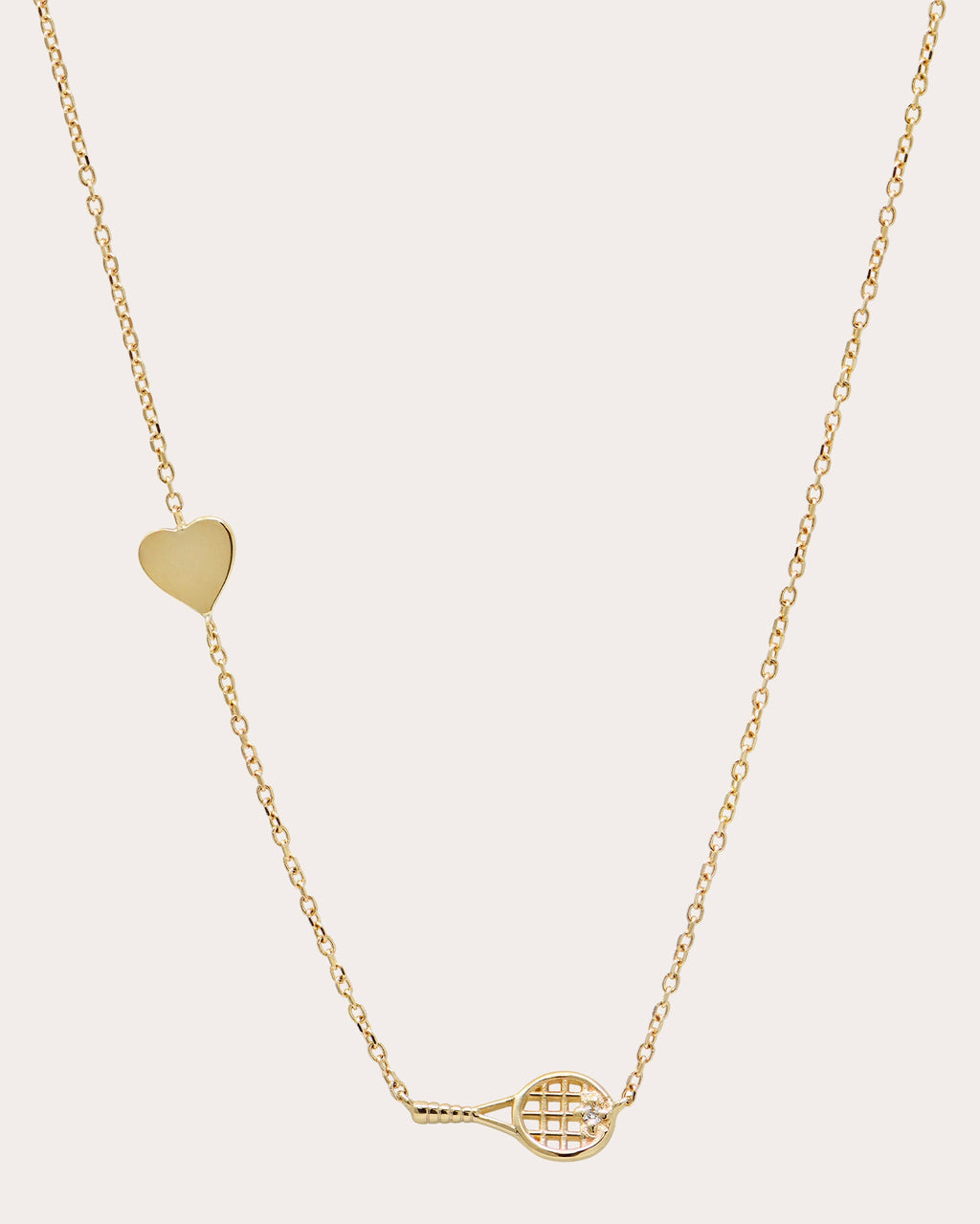 Diamond Love Letter Kelly Racquet Necklace