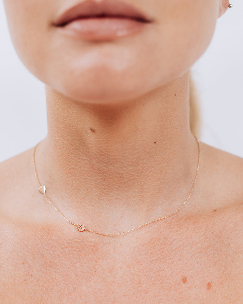 Diamond Love Letter Kelly Racquet Necklace
