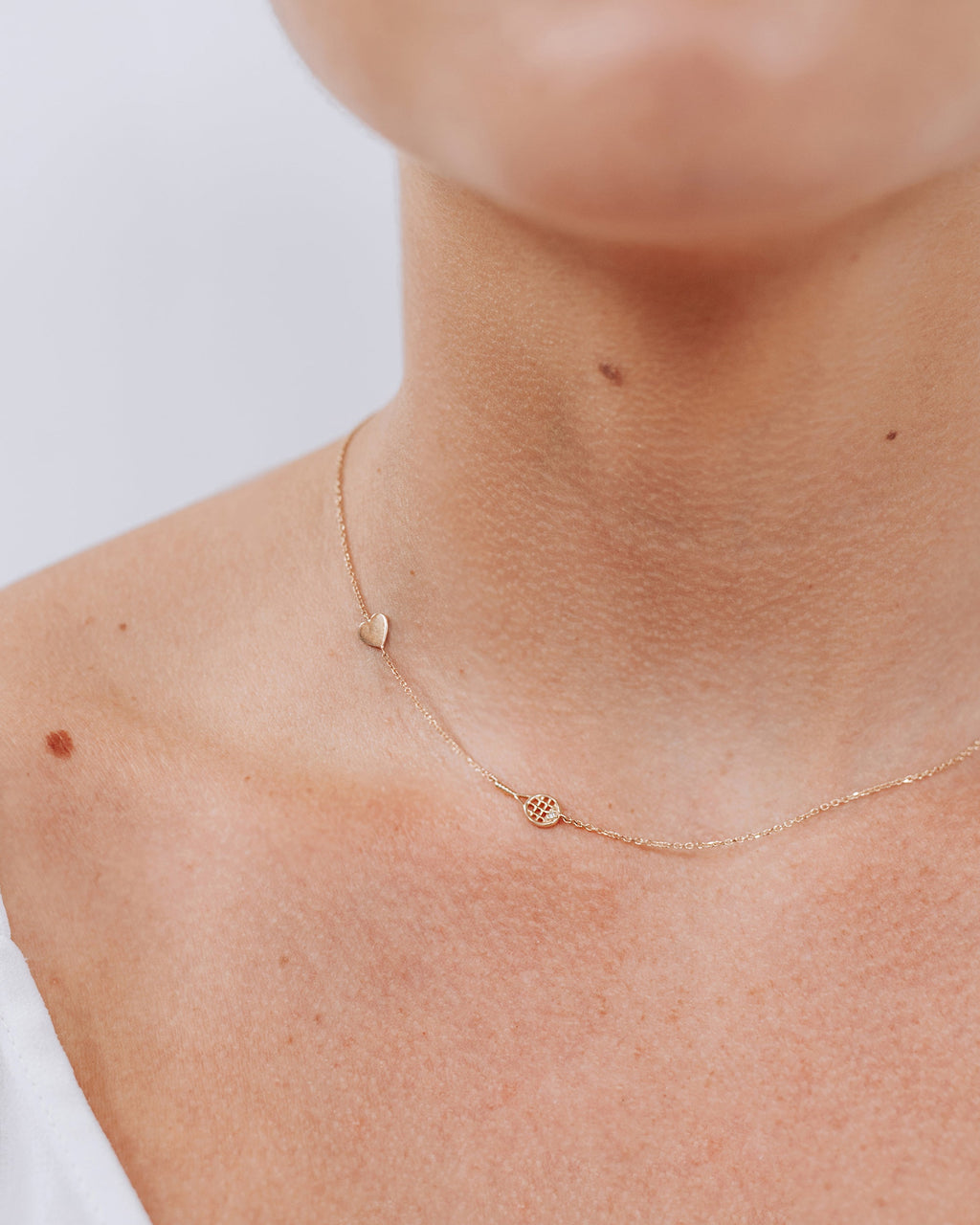 Diamond Love Letter Kelly Racquet Necklace