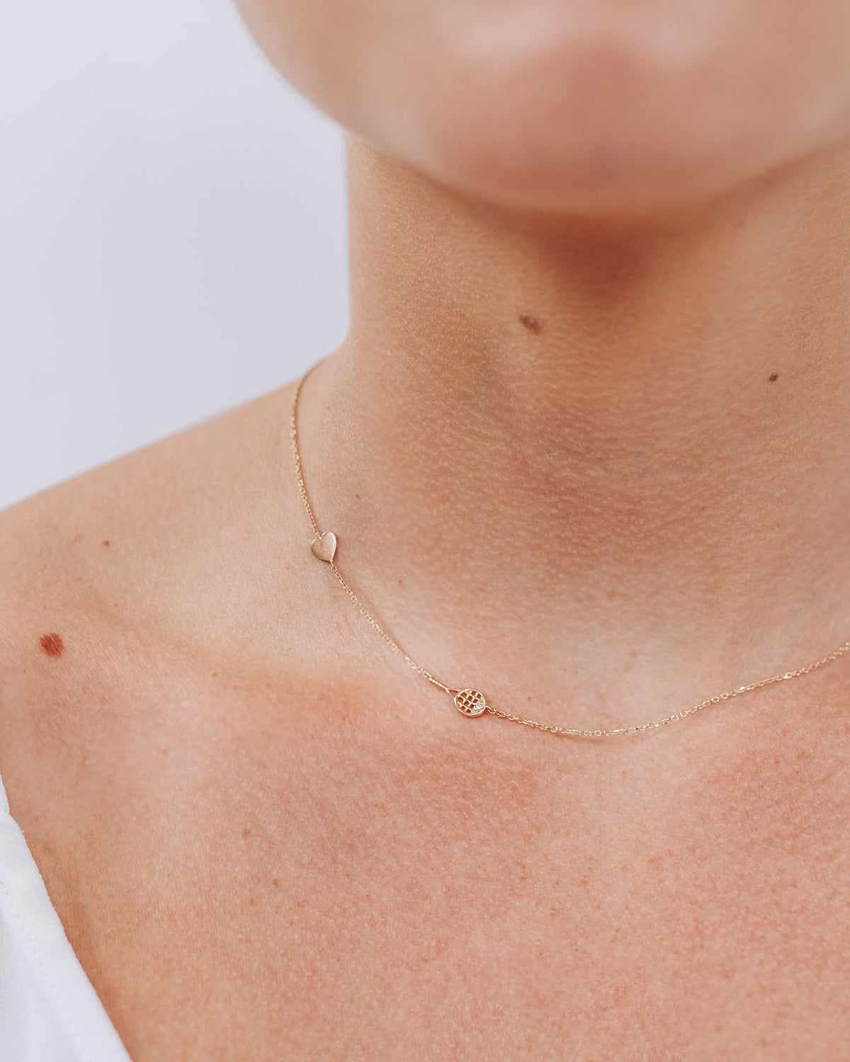 Diamond Love Letter Kelly Racquet Necklace