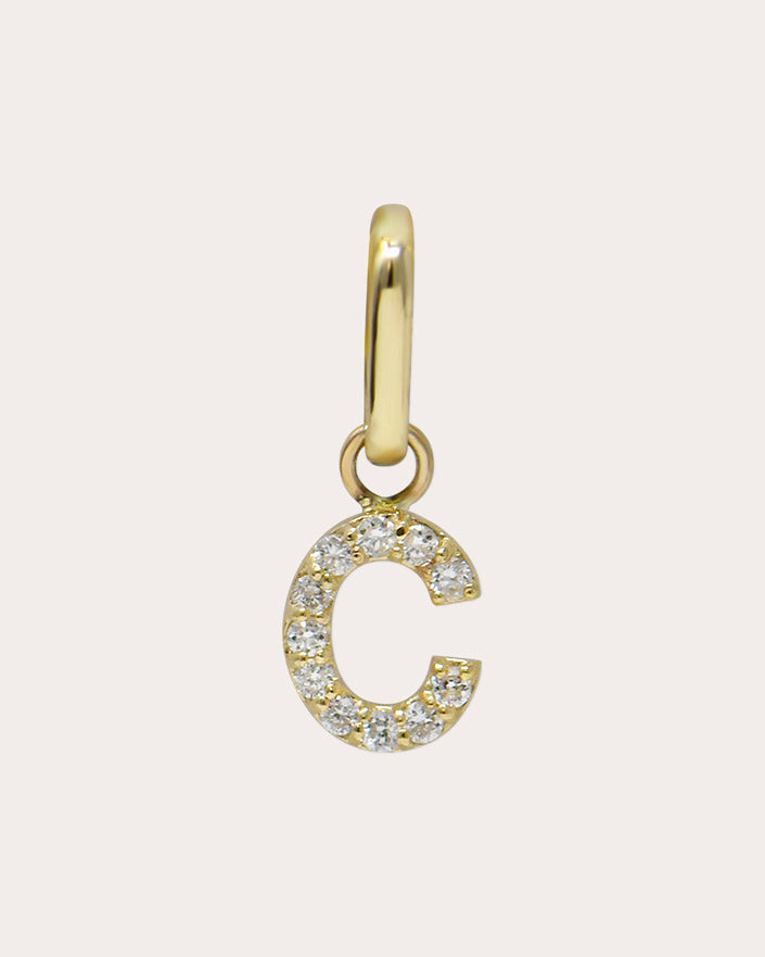 Diamond Pavé Love Letter C Charm