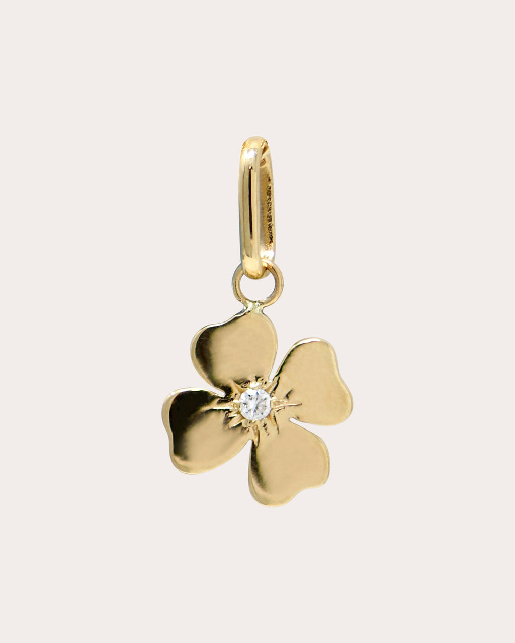 Diamond Love Letter Clover Charm