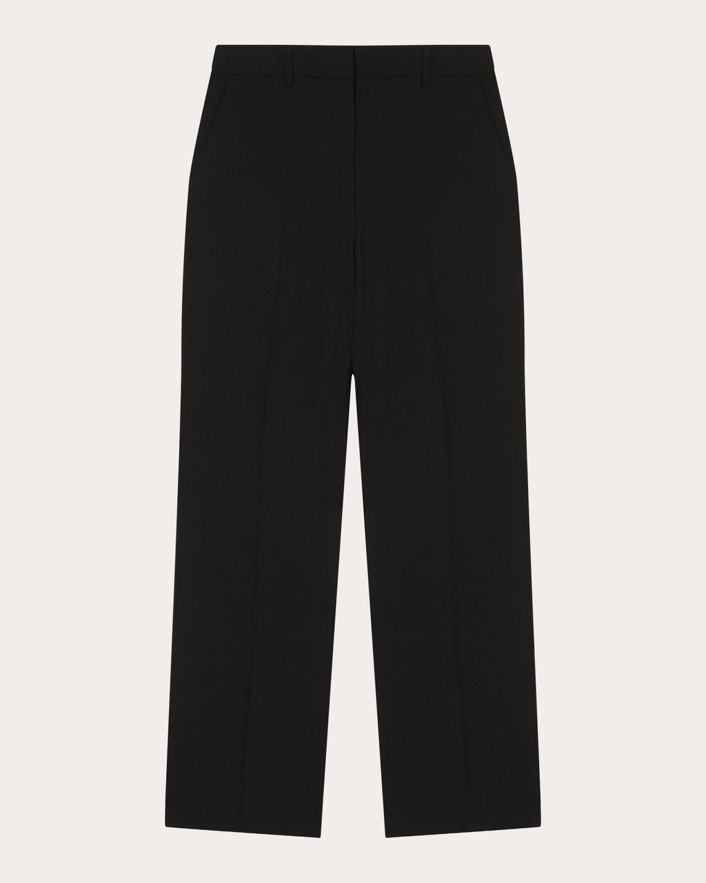 Virgin Wool Cropped Cigarette Trousers