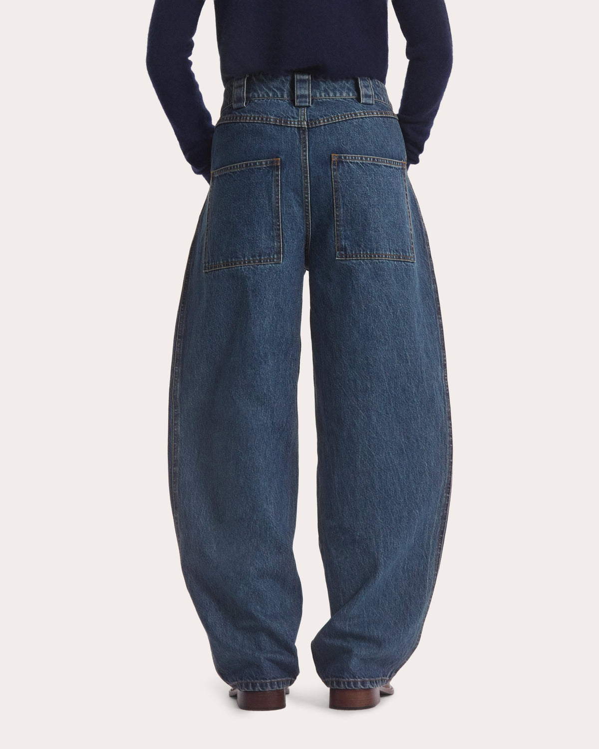 Patch Pocket Barrel Jeans