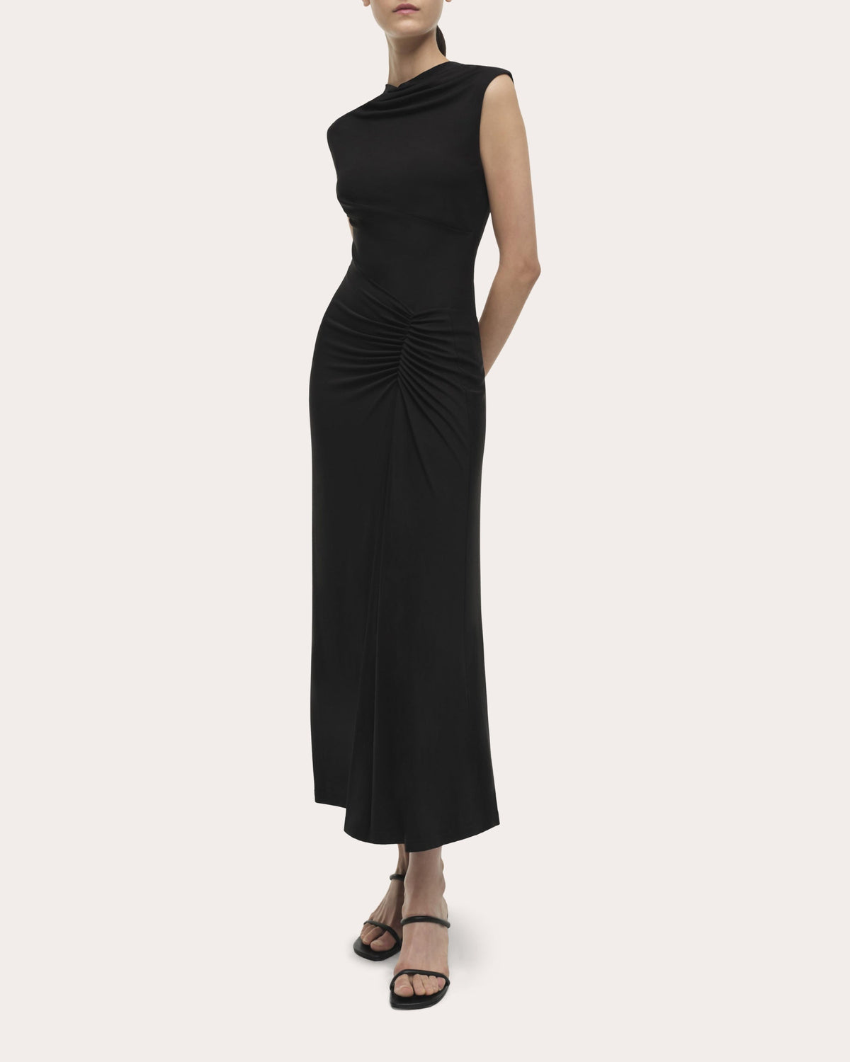 Acacia Jersey Draped Maxi Dress