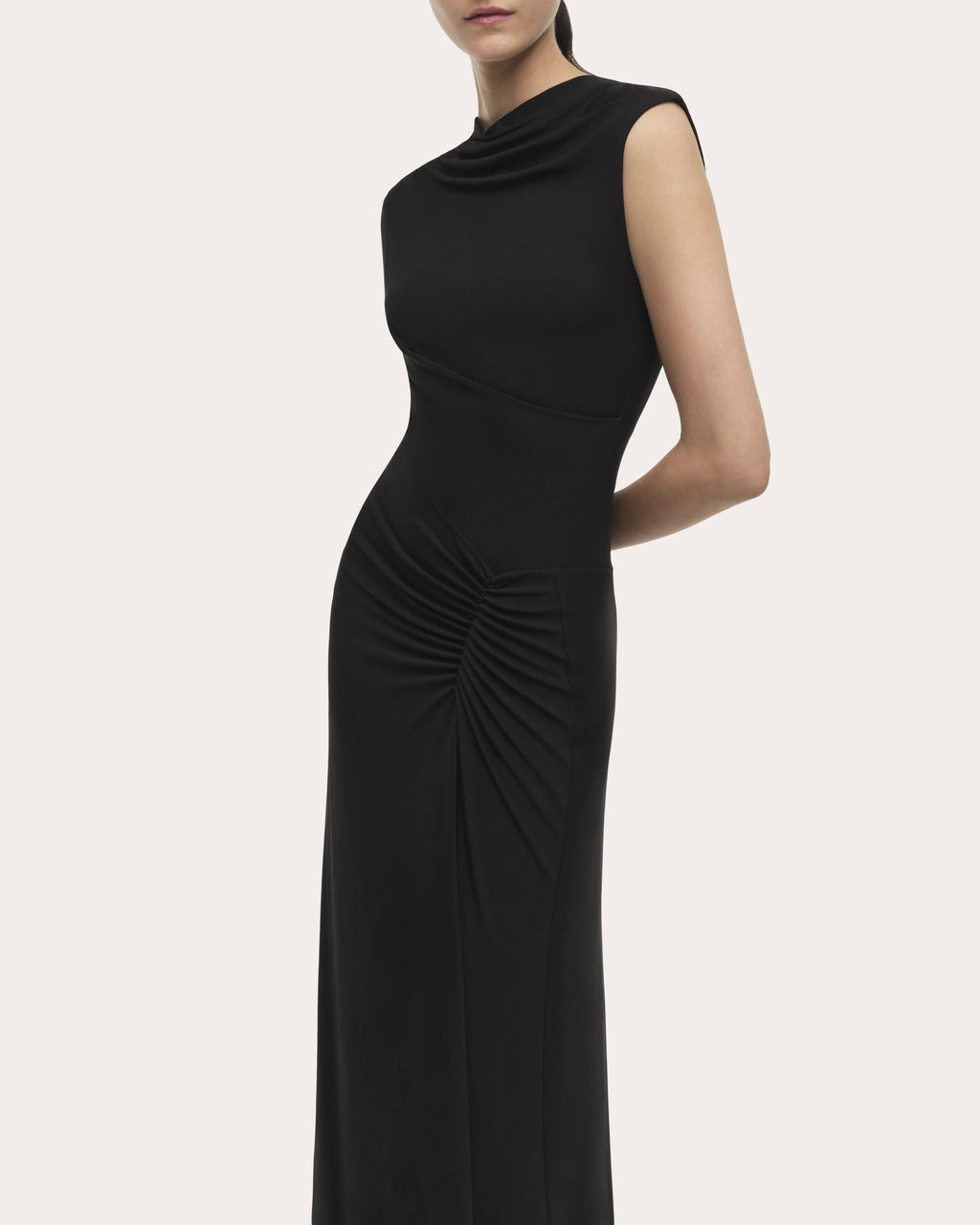 Acacia Jersey Draped Maxi Dress