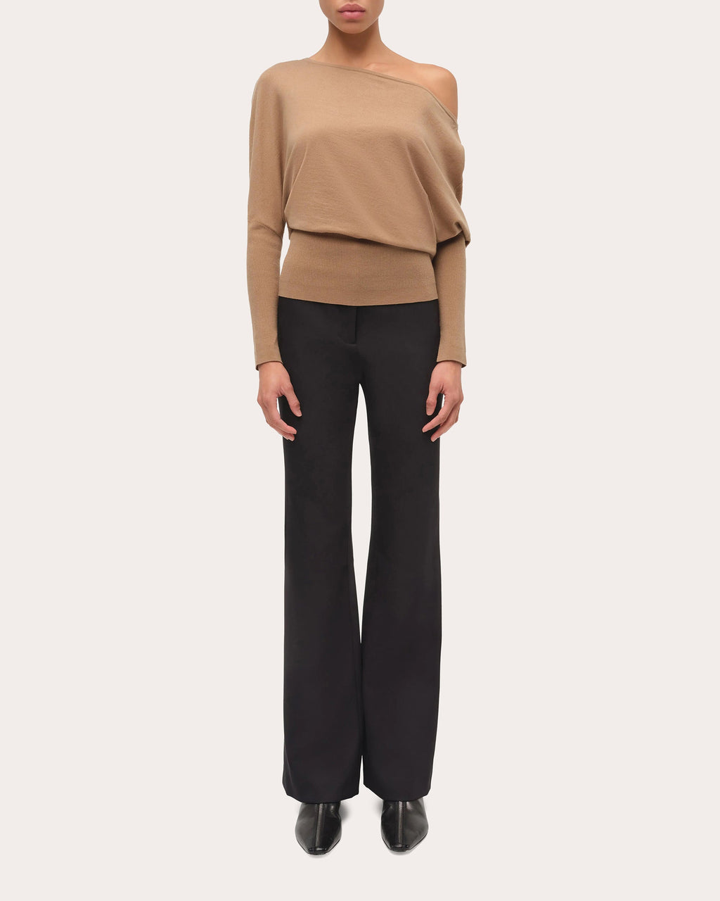Lavina Knit Draped Asymmetric Sweater
