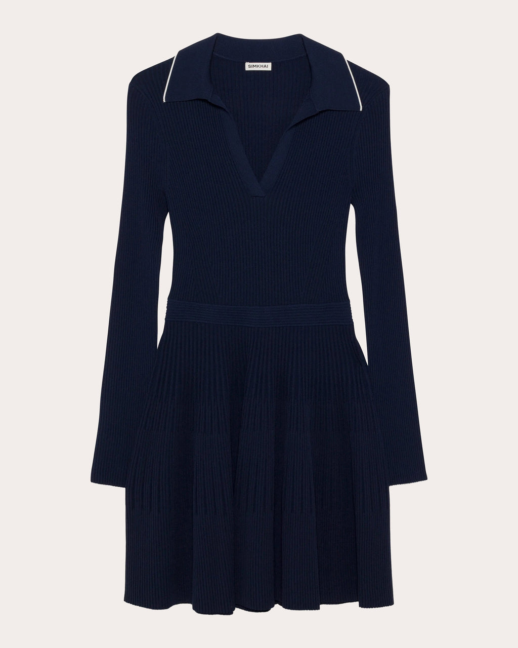 Alcott Rib Knit Polo Mini Dress