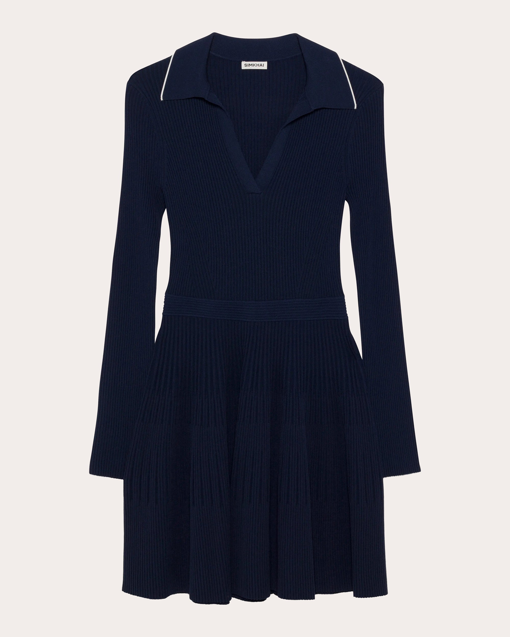 Alcott Rib Knit Polo Mini Dress