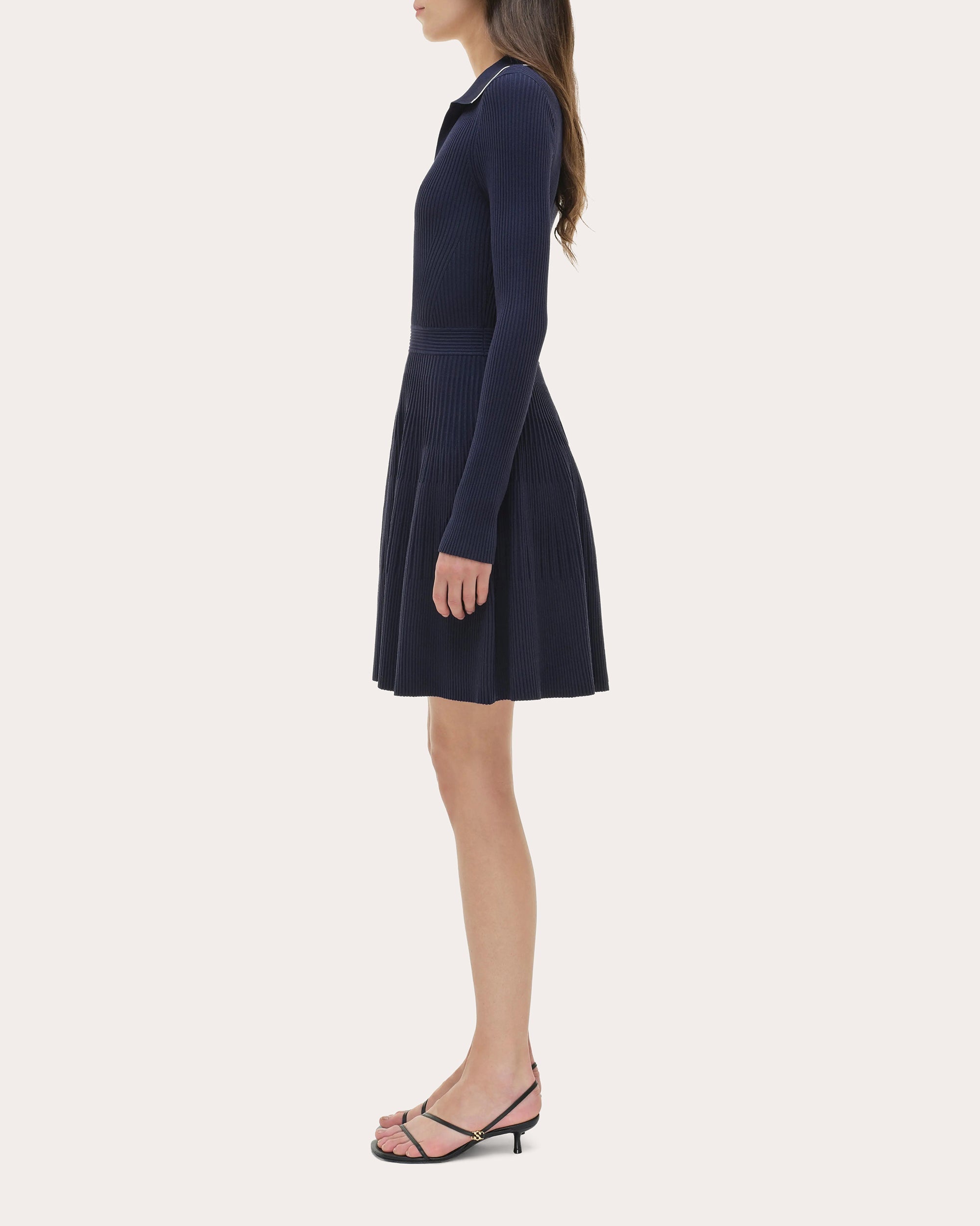 Alcott Rib Knit Polo Mini Dress