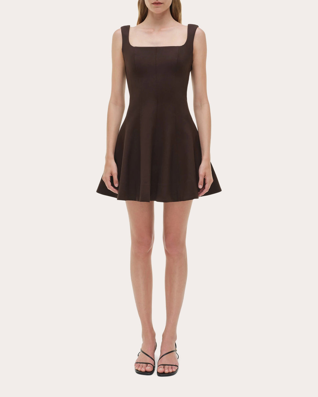 Bronte Crepe Flared Mini Dress
