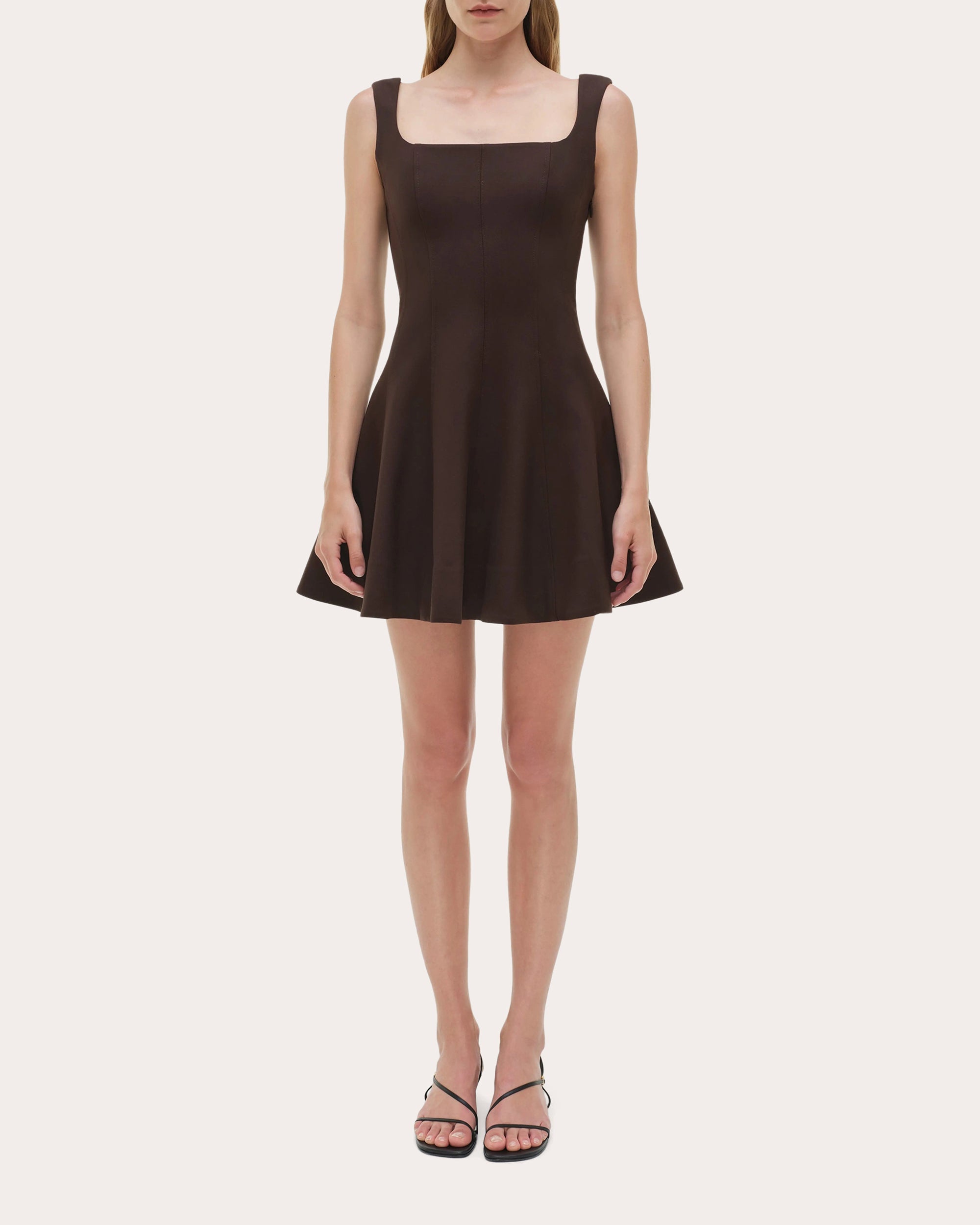 Bronte Crepe Flared Mini Dress