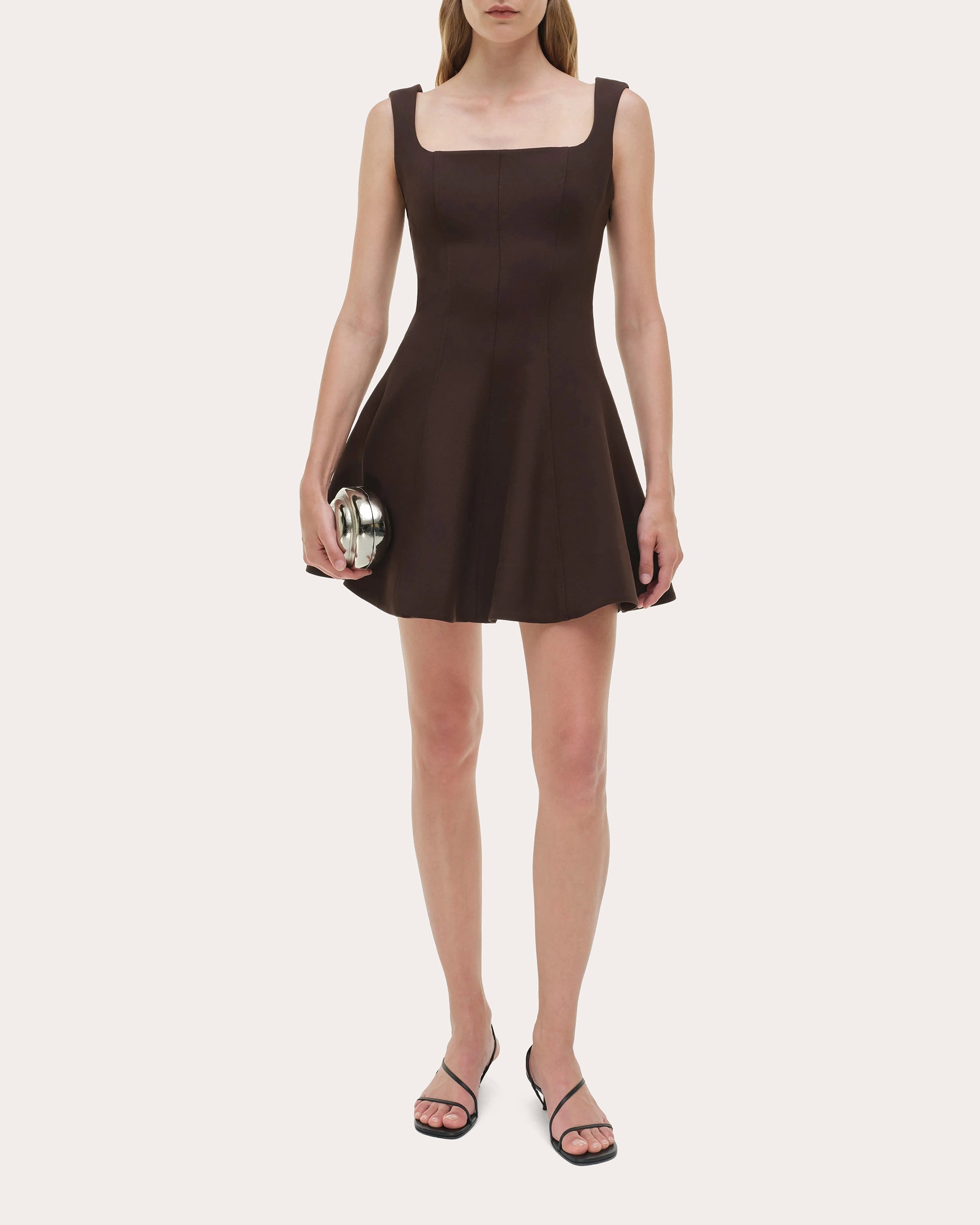 Bronte Crepe Flared Mini Dress