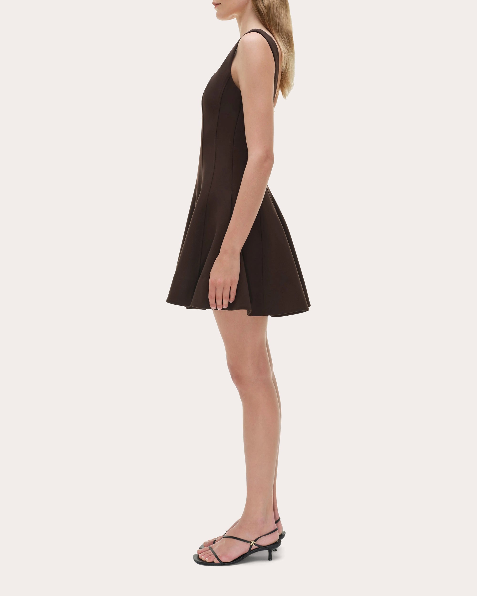 Bronte Crepe Flared Mini Dress