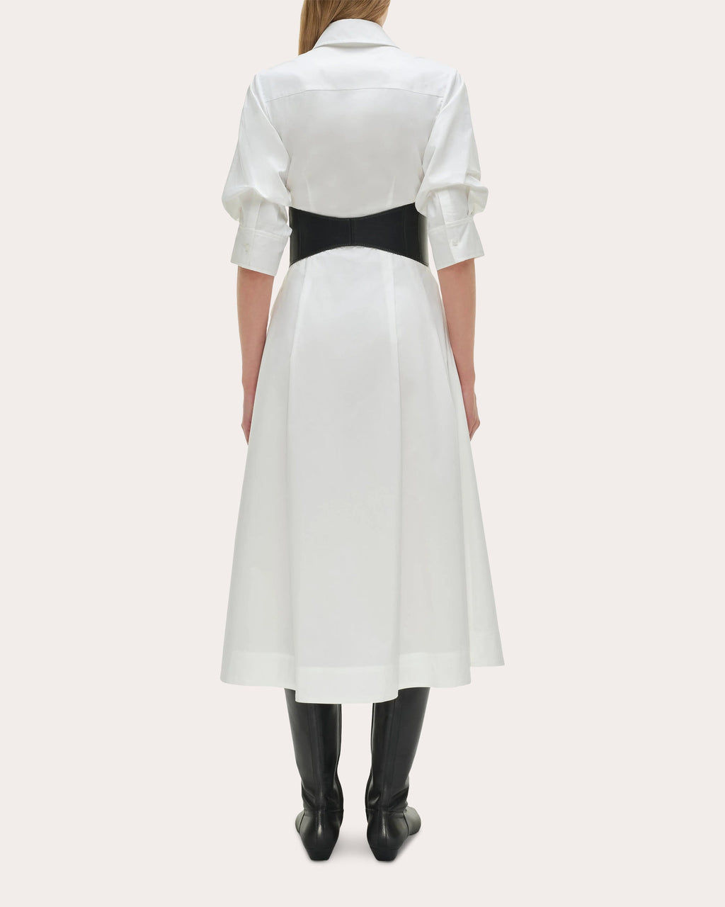 Olson Poplin Belted Midi Shirt Dress