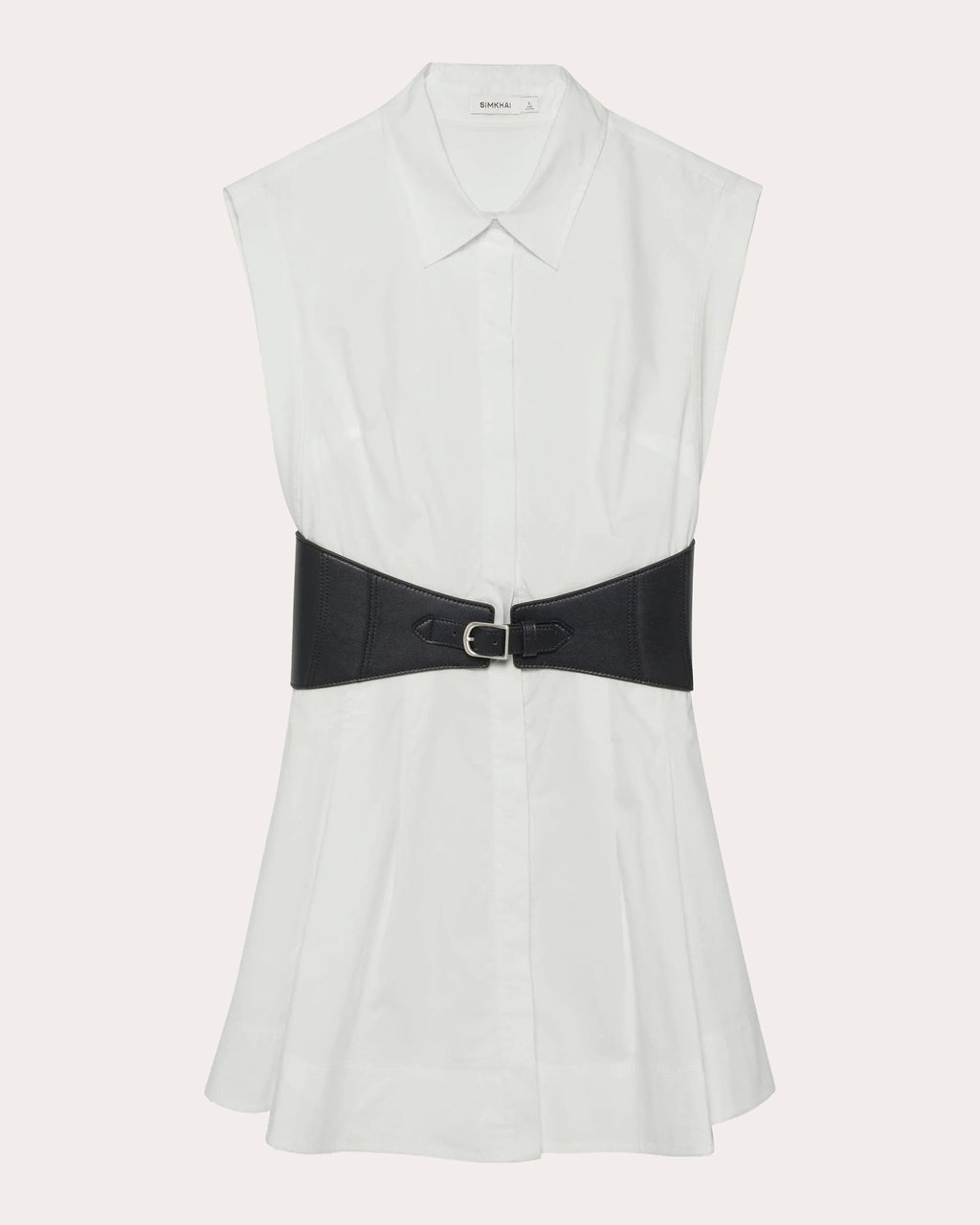 Adler Poplin Belted Mini Shirt Dress